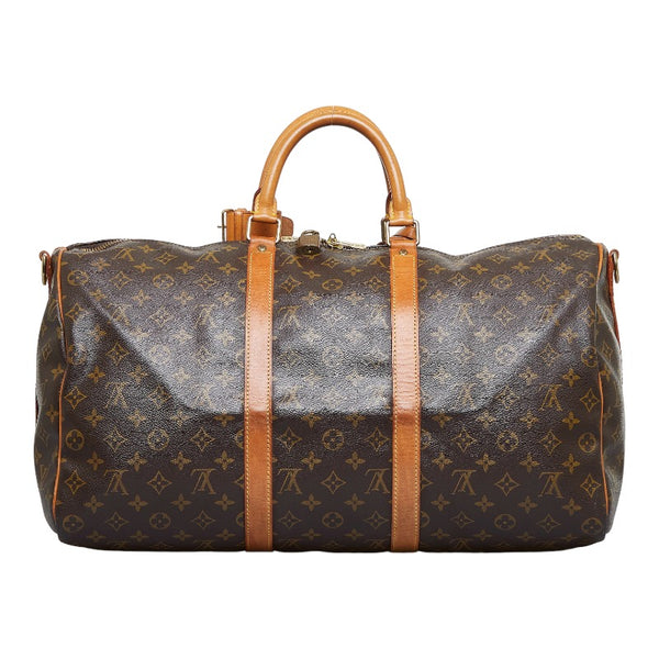 ルイ ヴィトン モノグラム キーポル50 ボストンバッグ ショルダーバッグ 2WAY M41426 ブラウン PVC レザー レディース LOUIS VUITTON 【中古】