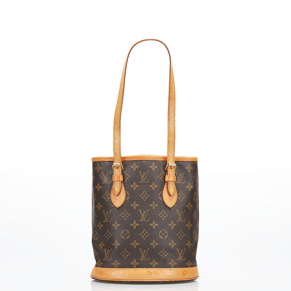 ルイ ヴィトン モノグラム バケットPM トートバッグ ショルダーバッグ M42238 ブラウン PVC レザー レディース LOUIS VUITTON 【中古】