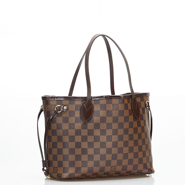 ルイ ヴィトン ダミエ ネヴァーフルPM トートバッグ ハンドバッグ N41359 エベヌ ブラウン PVC レザー レディース LOUIS VUITTON 【中古】