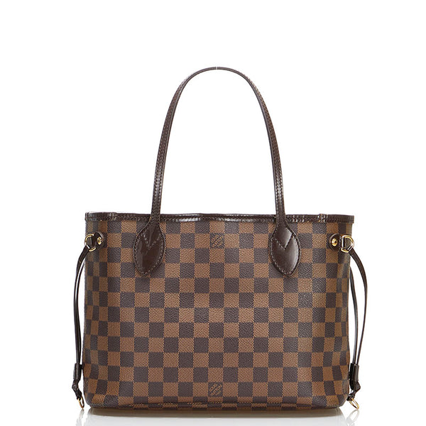 ルイ ヴィトン ダミエ ネヴァーフルPM トートバッグ ハンドバッグ N41359 エベヌ ブラウン PVC レザー レディース LOUIS VUITTON 【中古】