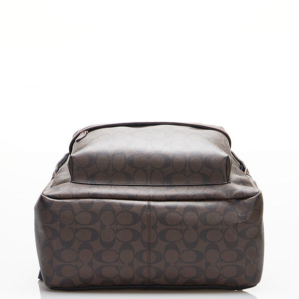 コーチ シグネチャー リュック バックパック F71973 ブラウン PVC レザー レディース COACH 【中古】