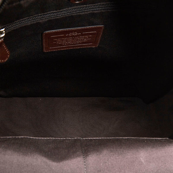 コーチ シグネチャー リュック バックパック F71973 ブラウン PVC レザー レディース COACH 【中古】