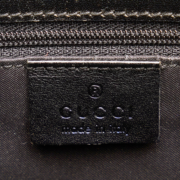 グッチ GGキャンバス ジャッキー ハンドバッグ ショルダーバッグ 002 1067 ブラック キャンバス レザー レディース GUCCI 【中古】