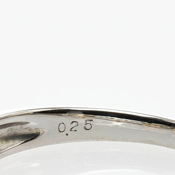 Pt900 プラチナ K18 ゴールド コンビ ダイヤ0.25ct リング 指輪 レディース 10号 【中古】