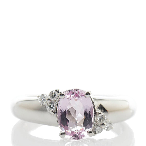 Pt900 プラチナ インペリアルトパーズ1.30ct ダイヤ0.10ct 三越 リング 指輪 レディース 11号 【中古】