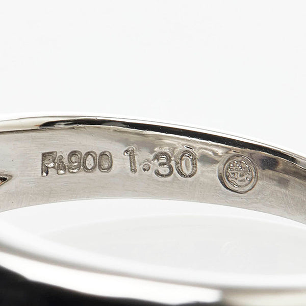Pt900 プラチナ インペリアルトパーズ1.30ct ダイヤ0.10ct 三越 リング 指輪 レディース 11号 【中古】