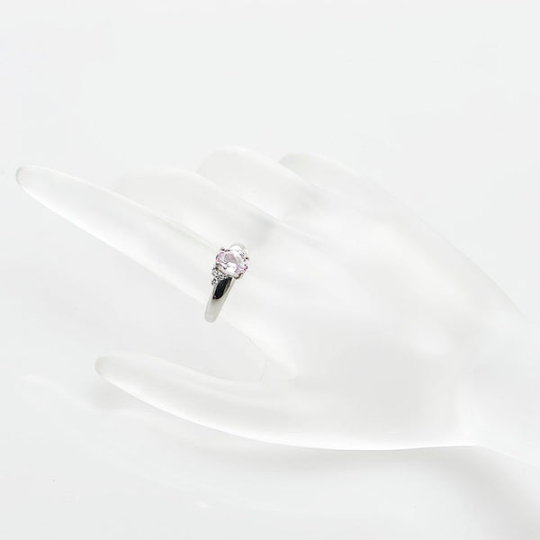 Pt900 プラチナ インペリアルトパーズ1.30ct ダイヤ0.10ct 三越 リング 指輪 レディース 11号 【中古】