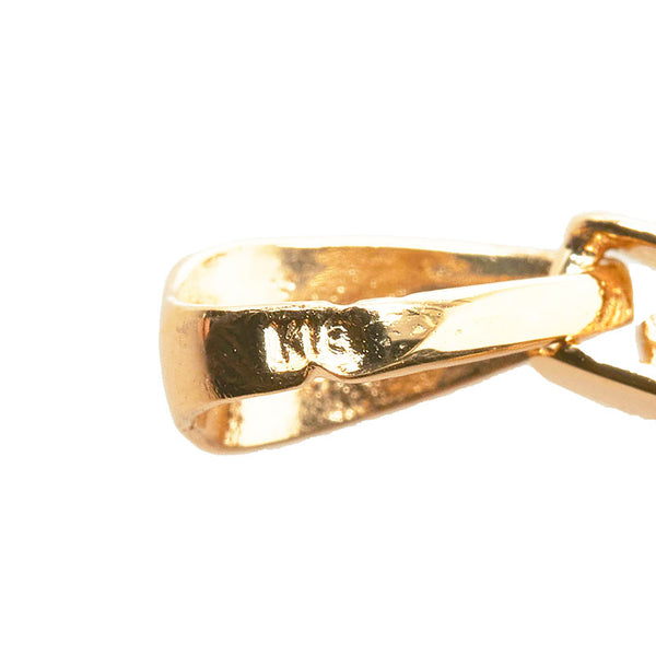 K24IG インゴット K18YG イエローゴールド ダイヤ0.40ct メイプルリーフ 20ドル金貨 1/2OZ エリザベスⅡ世 ペンダントトップ レディース 【中古】