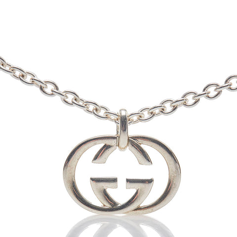 グッチ インターロッキングG ネックレス SV925 シルバー レディース GUCCI 【中古】