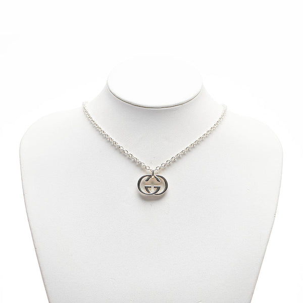グッチ インターロッキングG ネックレス SV925 シルバー レディース GUCCI 【中古】