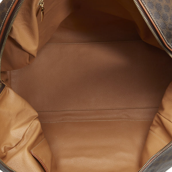 セリーヌ マカダム ボストンバッグ トラベルバッグ 旅行用バッグ MC98 2 ブラウン PVC レザー レディース CELINE 【中古】