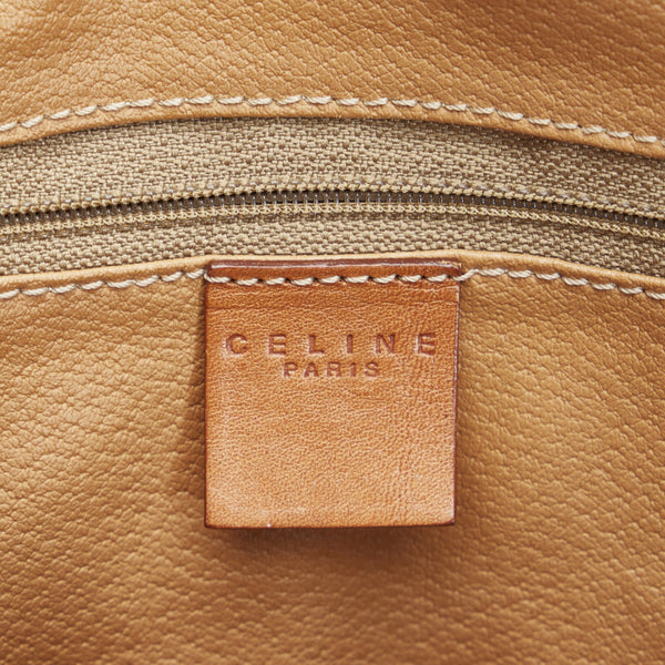 セリーヌ マカダム ボストンバッグ トラベルバッグ 旅行用バッグ MC98 2 ブラウン PVC レザー レディース CELINE 【中古】