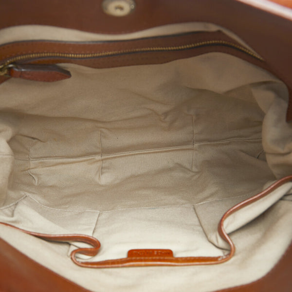 バーバリー チェック ハンドバッグ ショルダーバッグ 2WAY ベージュ ブラウン キャンバス レザー レディース BURBERRY 【中古】