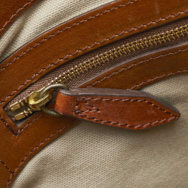 バーバリー チェック ハンドバッグ ショルダーバッグ 2WAY ベージュ ブラウン キャンバス レザー レディース BURBERRY 【中古】