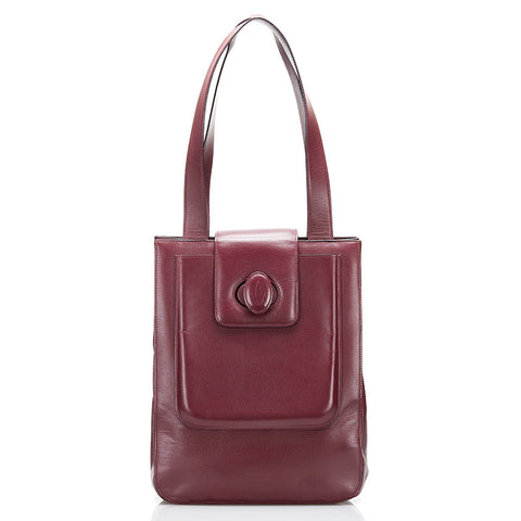 カルティエ マスト ショルダーバッグ ボルドー レザー レディース CARTIER 【中古】