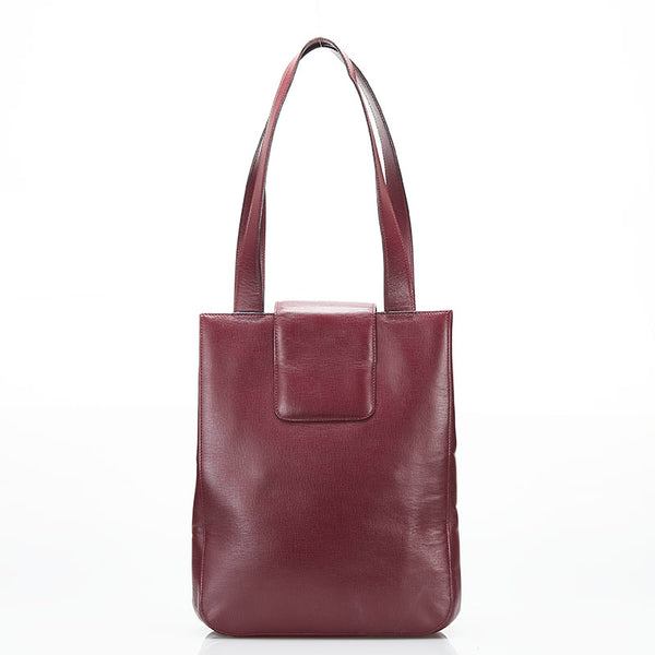 カルティエ マスト ショルダーバッグ ボルドー レザー レディース CARTIER 【中古】