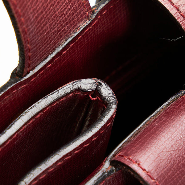 カルティエ マスト ショルダーバッグ ボルドー レザー レディース CARTIER 【中古】