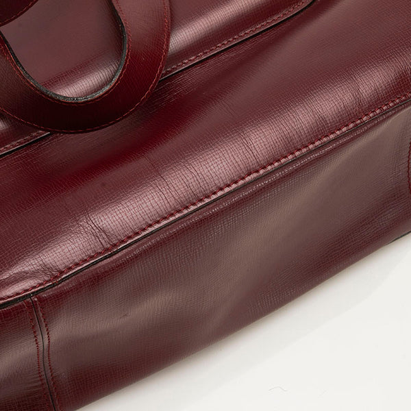 カルティエ マスト ショルダーバッグ ボルドー レザー レディース CARTIER 【中古】