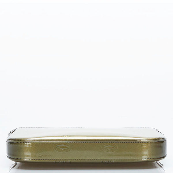 カルティエ ハッピーバースデー ハンドバッグ ワンショルダーバッグ カーキ エナメル レディース CARTIER 【中古】