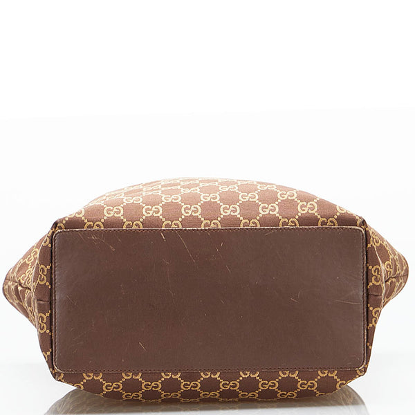 グッチ GGキャンバス ハンドバッグ トートバッグ 3444 ブラウン キャンバス レザー レディース GUCCI 【中古】