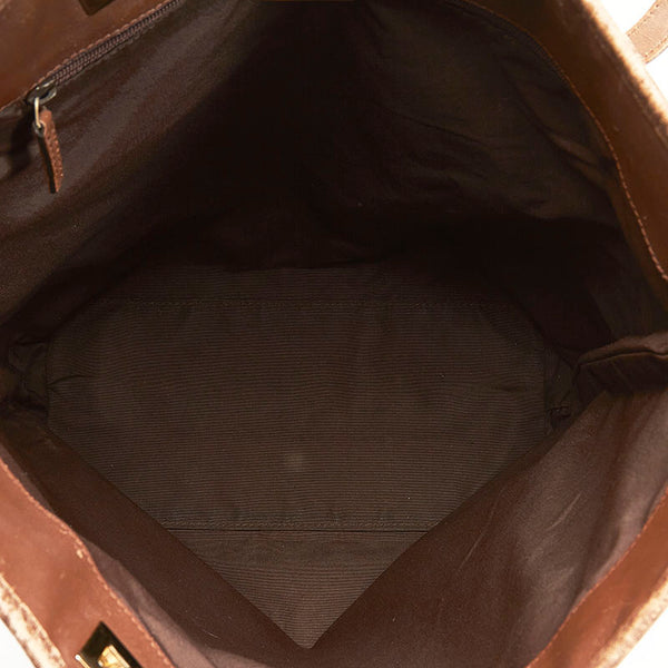 グッチ GGキャンバス ハンドバッグ トートバッグ 3444 ブラウン キャンバス レザー レディース GUCCI 【中古】