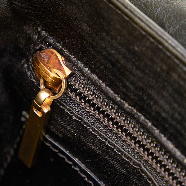 バーバリー チェック ハンドバッグ ブラック ベージュ レザー レディース BURBERRY 【中古】
