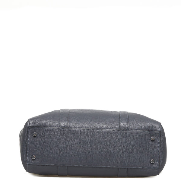 コーチ ハドソン ダブルハンドル ハンドバッグ トートバッグ C8157 ネイビー レザー メンズ COACH 【中古】