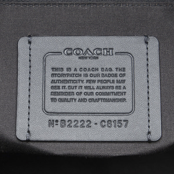 コーチ ハドソン ダブルハンドル ハンドバッグ トートバッグ C8157 ネイビー レザー メンズ COACH 【中古】