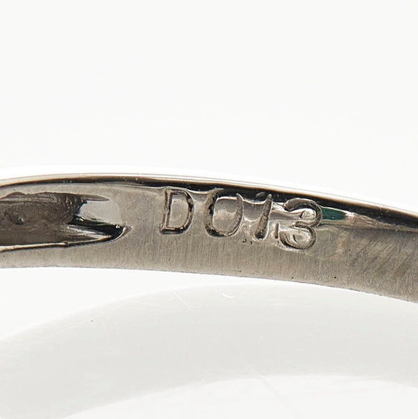 Pt900 プラチナ エメラルド0.73ct ダイヤ0.13ct リング 指輪 レディース 12.5号 【中古】