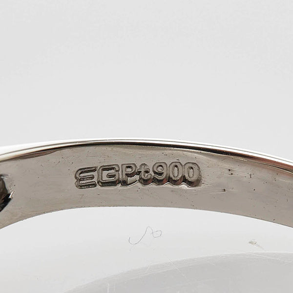 Pt900 プラチナ エメラルド0.57ct ダイヤ0.33ct リング 指輪 レディース 13.5号 【中古】