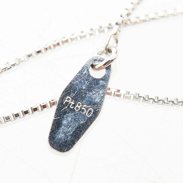 Pt850 プラチナ ダイヤ0.15ct プチネックレス レディース 【中古】