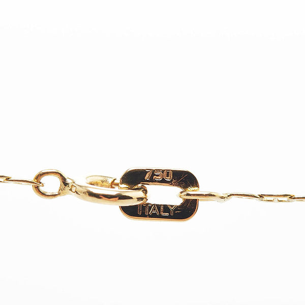 K18YG イエローゴールド パール4～5.5mm ダイヤ0.14ct ペンダントネックレス レディース 【中古】