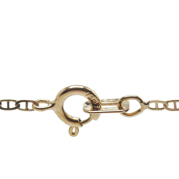 K18YG イエローゴールド パール4～5.5mm ダイヤ0.14ct ペンダントネックレス レディース 【中古】