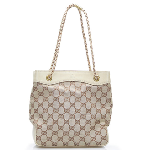 グッチ GGキャンバス ハンドバッグ 109143 ブラウン キャンバス レザー レディース GUCCI 【中古】