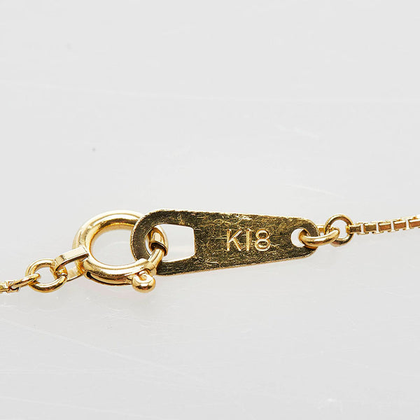 K18YG イエローゴールド ダイヤ1.00ct クロス ペンダントネックレス レディース 【中古】