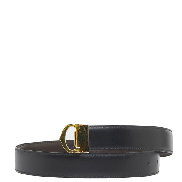 カルティエ ベルト ブラック ブラウン レザー レディース CARTIER 【中古】