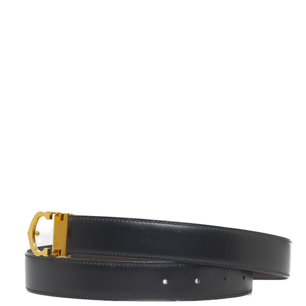 カルティエ ベルト ブラック ブラウン レザー レディース CARTIER 【中古】