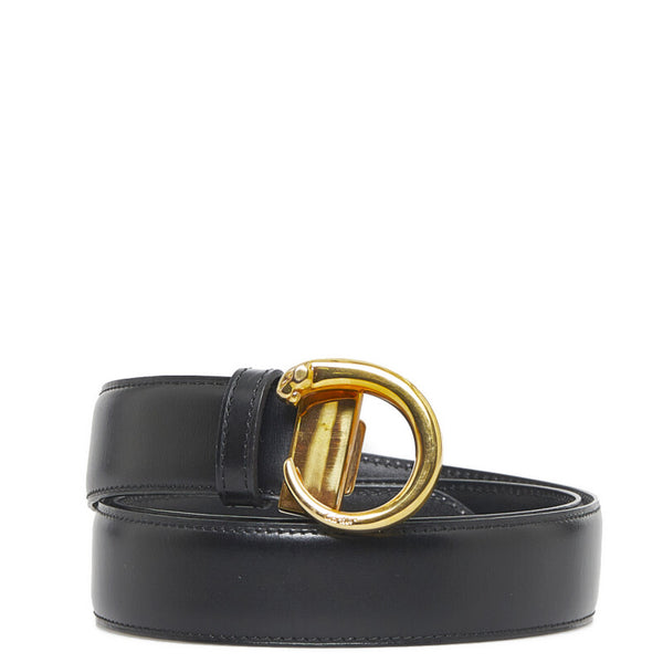 カルティエ ベルト ブラック レザー レディース CARTIER 【中古】