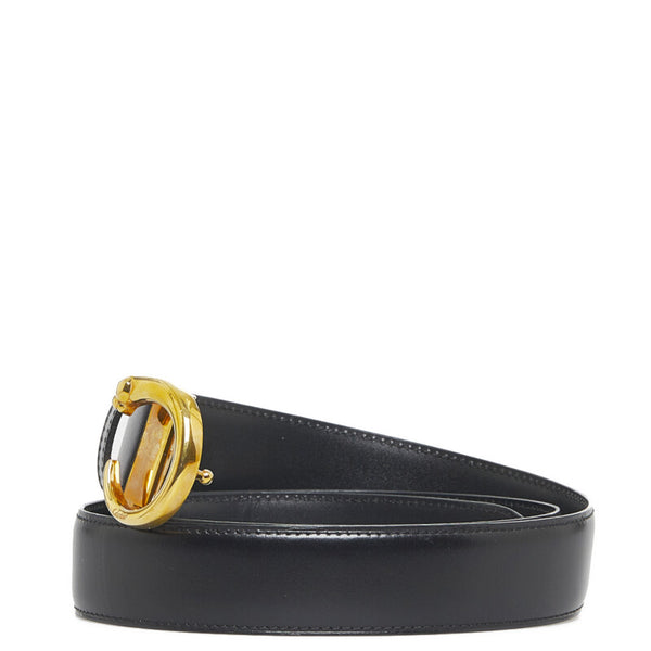 カルティエ ベルト ブラック レザー レディース CARTIER 【中古】
