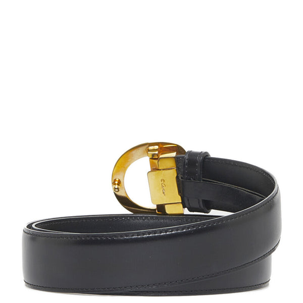 カルティエ ベルト ブラック レザー レディース CARTIER 【中古】
