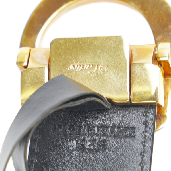 カルティエ ベルト ブラック レザー レディース CARTIER 【中古】