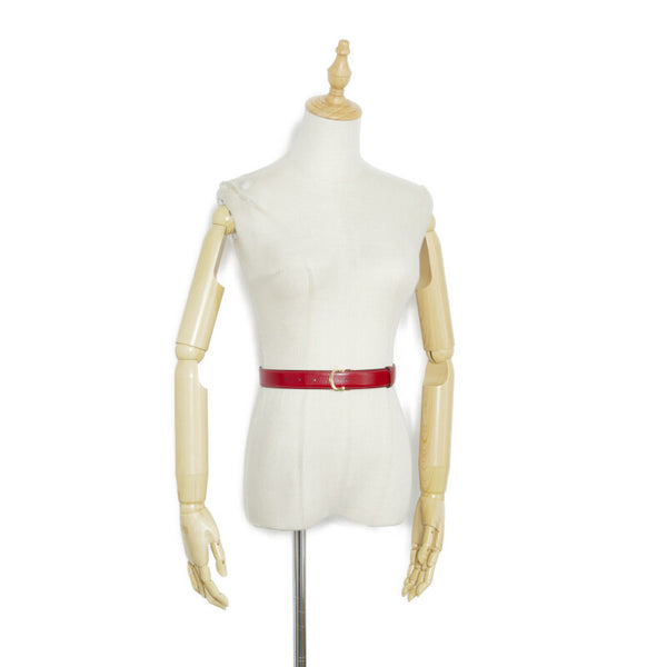 カルティエ マストライン ベルト レッド レザー レディース CARTIER 【中古】