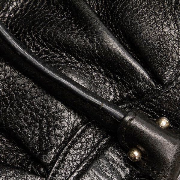 サルヴァトーレフェラガモ ガンチーニ ハンドバッグ AU-21 6317 ブラック レザー レディース Salvatore Ferragamo 【中古】