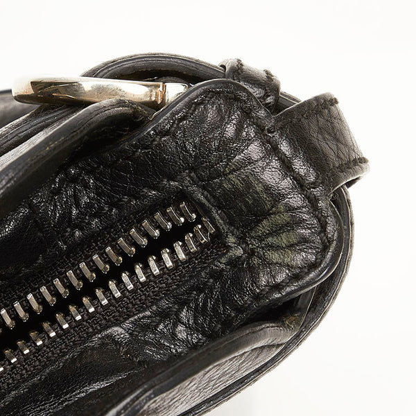 サルヴァトーレフェラガモ ガンチーニ ハンドバッグ AU-21 6317 ブラック レザー レディース Salvatore Ferragamo 【中古】