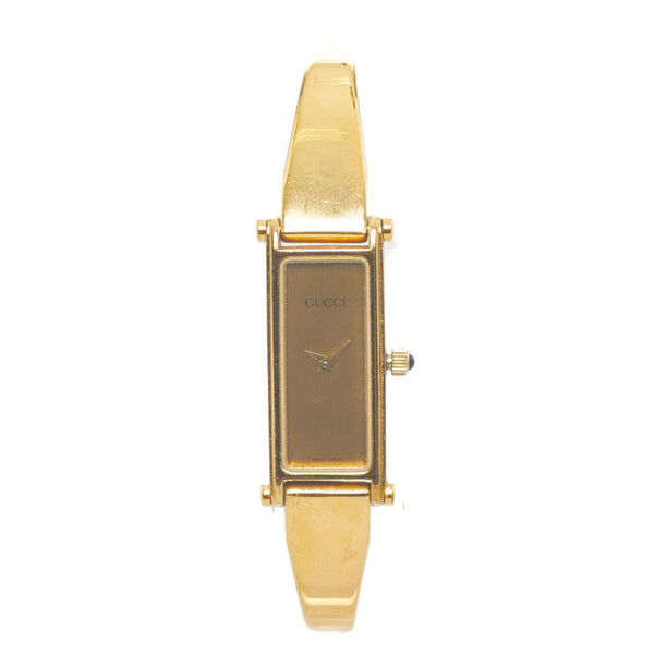 グッチ 腕時計 1500 クオーツ ゴールド文字盤 ステンレススチール レディース GUCCI 【中古】