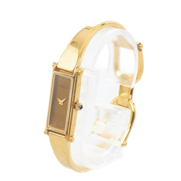 グッチ 腕時計 1500 クオーツ ゴールド文字盤 ステンレススチール レディース GUCCI 【中古】