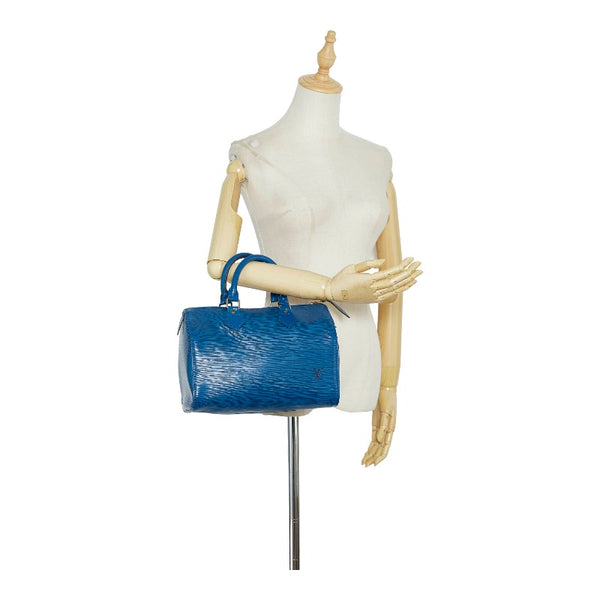 ルイ ヴィトン エピ スピーディ25 ハンドバッグ ミニボストンバッグ M43015 トレドブルー レザー レディース LOUIS VUITTON 【中古】