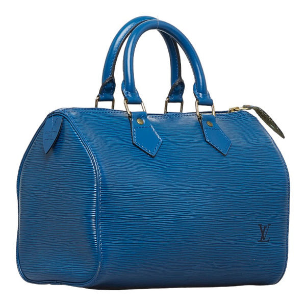 ルイ ヴィトン エピ スピーディ25 ハンドバッグ ミニボストンバッグ M43015 トレドブルー レザー レディース LOUIS VUITTON 【中古】
