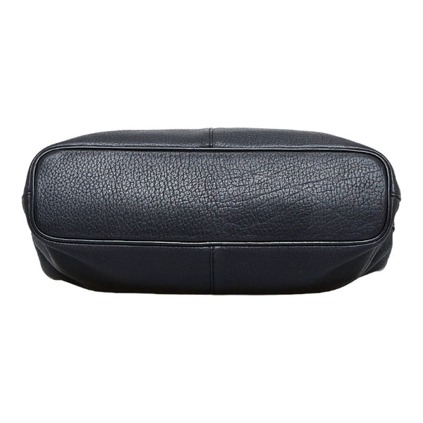 バーバリー ノバチェック シャドーホース ハンドバッグ トートバッグ ブラック レザー レディース BURBERRY 【中古】