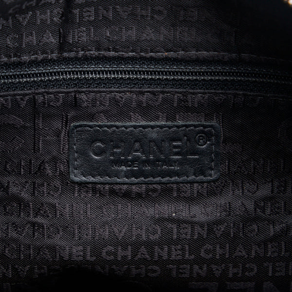 シャネル ココマーク ワンショルダーバッグ ハンドバッグ ブラック シルバー ナイロン レザー レディース CHANEL 【中古】